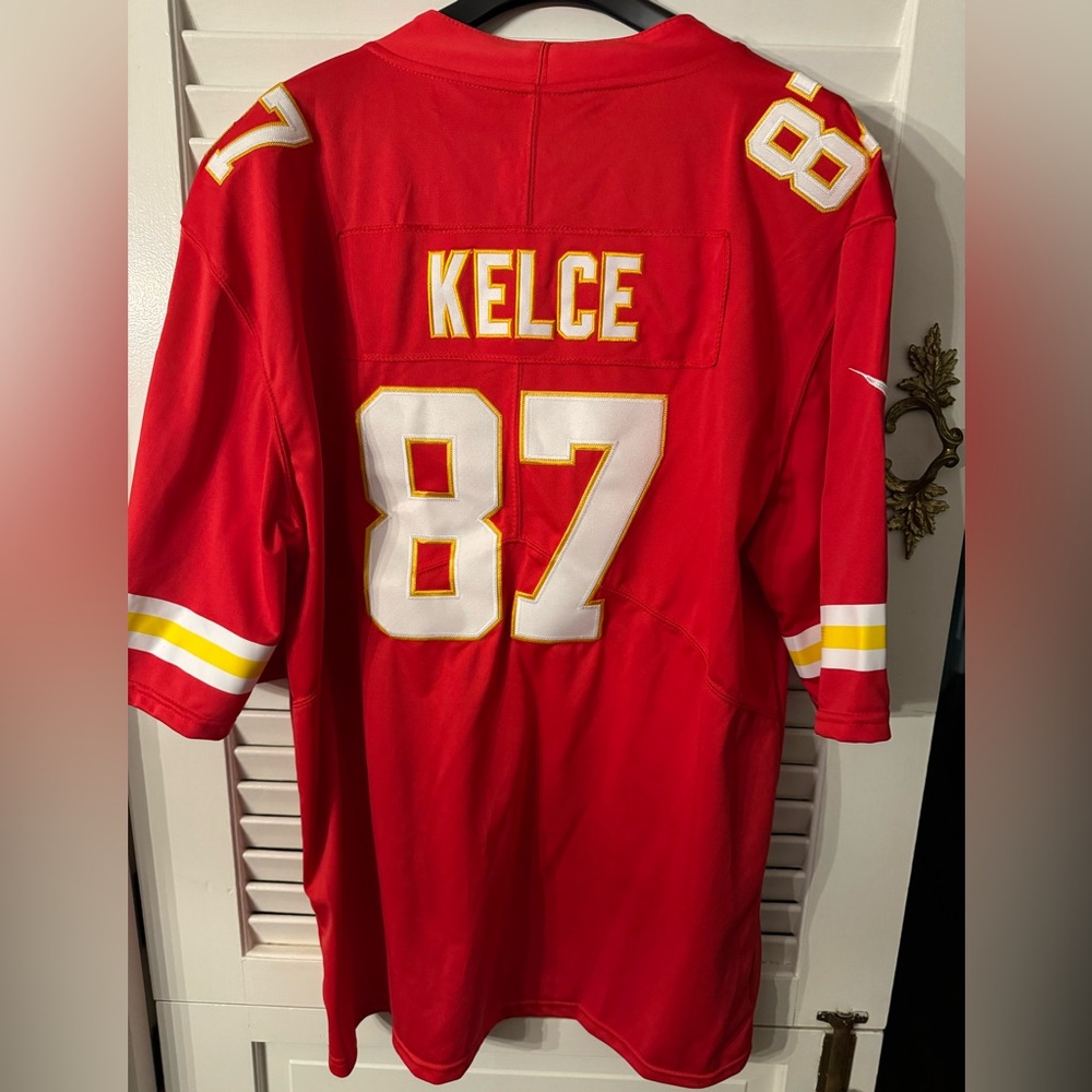 Travis Kelce Kansas City Chiefs Red Nike Game Jersey Men's XXL